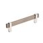 6.25" Brushed Nickel and Chrome Modern Cabinet Bar Pull