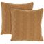 Gold Cotton Cable Knit 18" Square Throw Pillows Set of 2