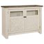 Aspen Transitional 50" Two-Tone White & Gray TV Console with Cabinet