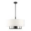 Meridian Black and White Drum 7-Light Pendant