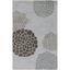 Light Grey Floral Hand Tufted Wool Area Rug