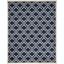 Reversible Navy & Beige Synthetic 9' x 12' Easy-Care Rug