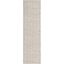 Ivory and Silver Hand-Tufted Wool Runner Rug - 27" x 18"