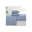 Twin Blue Organic Cotton Floral Deep Pocket Sheet Set