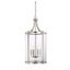 Penrose 6-Light Foyer Lantern in Satin Nickel with Clear Glass