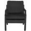 Mid-Century Black Velvet Accent Chair with Pine Wood Frame