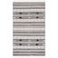 Natura Black and Ivory Wool 6' x 9' Flat Woven Rug