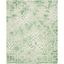 Ivory and Green Hand-Tufted Wool 8' x 10' Area Rug