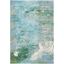 Light Blue and Green Abstract Distressed 6' x 9' Rug