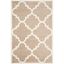 Reversible Wheat & Beige Synthetic 6' x 9' Easy-Care Area Rug