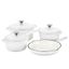 White Enameled Cast Iron 7-Piece Nonstick Cookware Set