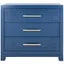 Lapis Blue and Gold Modern 3-Drawer Night Table