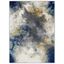 Luxe Weavers Blue Abstract 2x3 Synthetic Area Rug