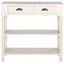 White Pine Spindle Leg Console Table with Storage