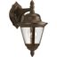 Antique Bronze 13" Outdoor Wall Lantern with Seeded Glass