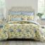 Cassidy Yellow and Blue Floral Cotton Queen Comforter Set