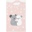 Pink and White Kids' Koala Non-slip Rectangular Rug