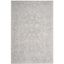 Light Grey and Cream Synthetic 6' x 9' Area Rug