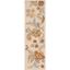 Beige and Multicolor Floral Wool Runner Rug 2'3" x 8'