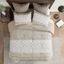 Mila Taupe Cotton King Comforter Set with Chenille Tufting