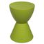 Modern Round Boyd Green Plastic Side Table with Ribbed Leg