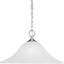 Elegant Trinity Brushed Nickel Pendant with Etched Glass Shade