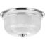 Chrome and Glass 12" Flush Mount Ceiling Light