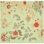 Country Casual Light Green Floral Hand-Knotted Wool Square Rug