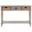 Christa Brown Wood and Metal Console Table with Storage