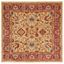 Mahal Red and Beige Square Synthetic Area Rug