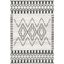 Black and Ivory Geometric Hand-knotted Rectangular Area Rug