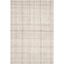 Ivory and Beige Handmade Wool Abstract Area Rug, 2' x 3'