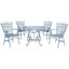 Thessaly 5-Piece Antique Blue Iron Outdoor Dining Set