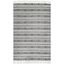 Handmade Gray Stripe Flat Woven Cotton Area Rug - 5' x 8'