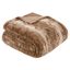 Luxurious Oversized Beige Faux Fur & Mink Reversible Throw Blanket