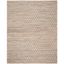 Hand-Knotted Boho-Chic Black and Natural 8' x 10' Cotton Blend Area Rug