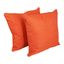 25-inch Tangerine Double-Corded Spun Polyester Square Floor Pillows, Set of 2