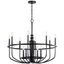 Capitol Hill 30.75" Black Modern 12-Light Chandelier