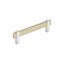 Golden Champagne and Polished Chrome Modern Bar Pull