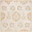 Handcrafted Beige & Sage Floral Wool 6' Square Rug