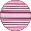 Montauk Round Handwoven Pink and Ivory Cotton Rug