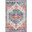 Tucson Traditional Blue/Rust 3' x 5' Machine Washable Area Rug