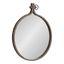 Yitro 14x18 Bronze Round Metal Framed Wall Mirror