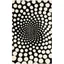 Ivory and Black Hand-Tufted Wool Area Rug