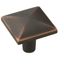 Oil Rubbed Bronze Square Cabinet Knob with Mounting Hardware