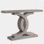 Gray 39-Inch Wooden Console Table with Geometric Base