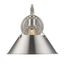 Transitional Pewter 10'' Direct Wired Sconce with Partial Shade