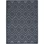 Navy Blue Diamond Flat Woven Reversible 6' x 9' Rug