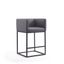 Modern Embassy 21'' Grey and Black Faux Leather Counter Stool