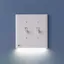 White Double-Gang LED Night Light Wall Plate